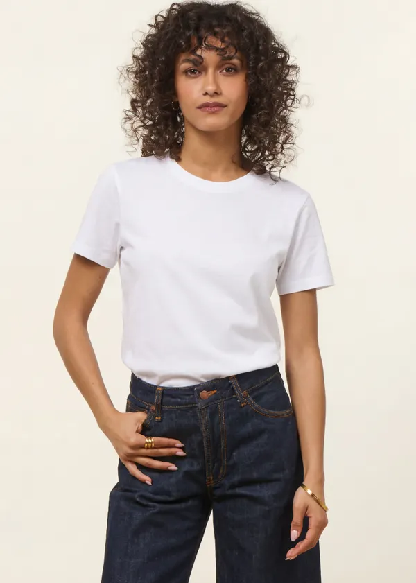 T-shirt en coton bio | blanc, WeDressFair