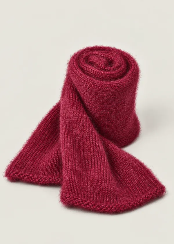 Echarpe en mohair certifiée | aubergine "Éléanore", WeDressFair