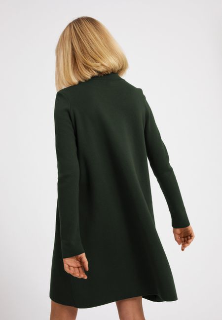 Robe pull à col cheminée vert bouteille en coton bio - friadaa vintage green, Armedangels, photo 3