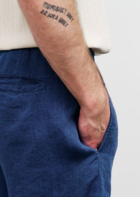 Short en coton bio | bleu "Relaxed shorts organic cotton - ocean blue" - Rotholz