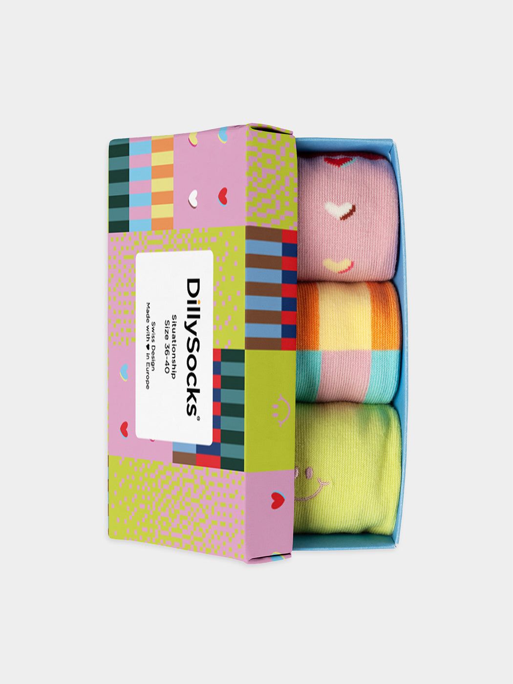 3er-Pack Socken aus Bio-Baumwolle | mehrfarbig "situationship", Dilly socks, Foto 2