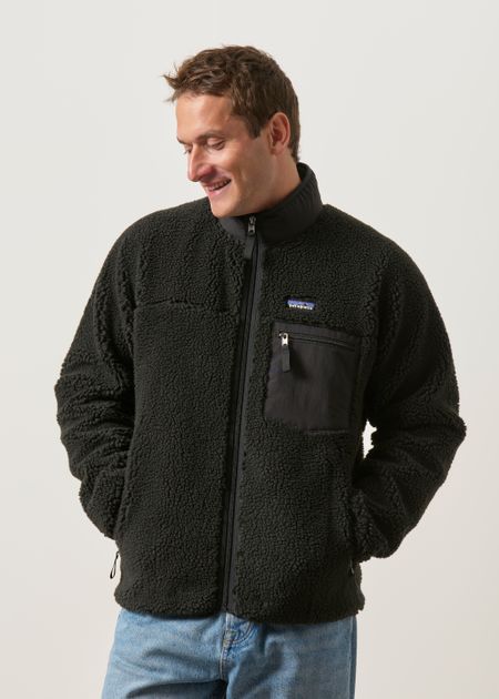 Veste polaire en matières recyclées | noir "Classic retro-x jkt - blk", Patagonia