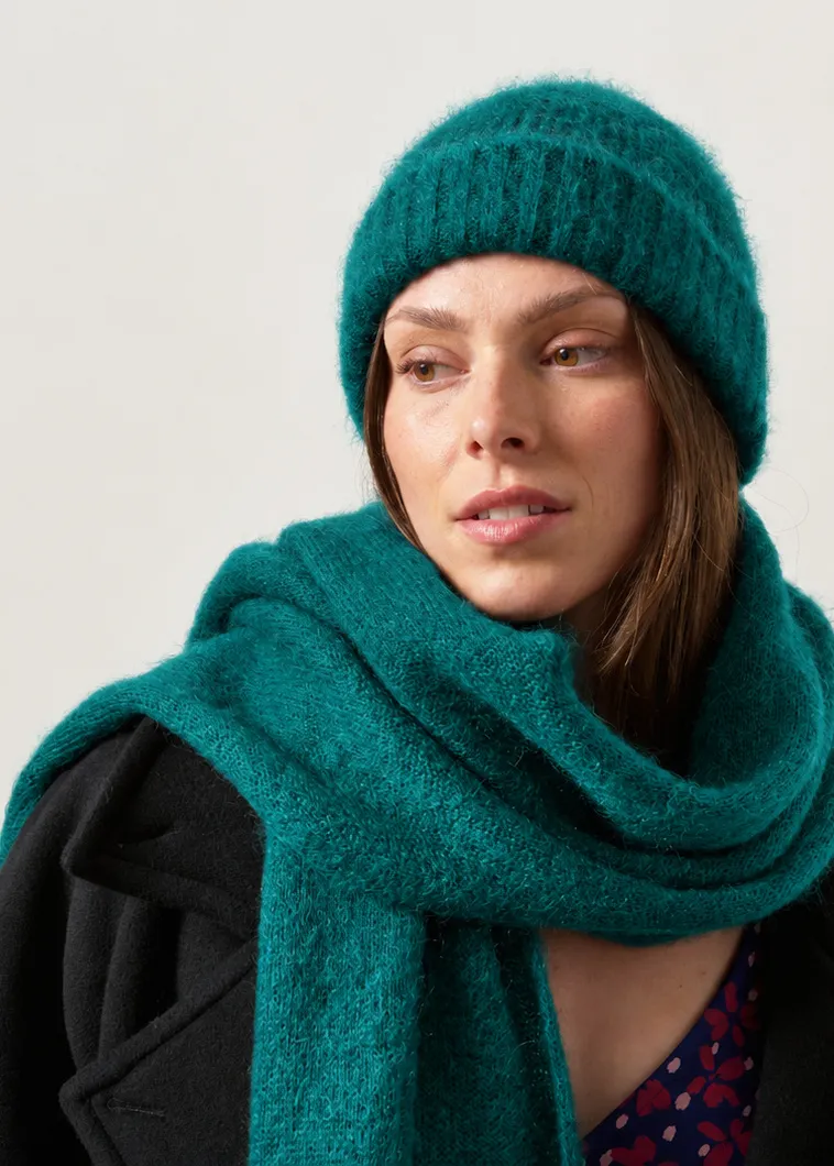 Écharpe en mohair certifiée | vert émeraude "Éléanore", WeDressFair, photo 3