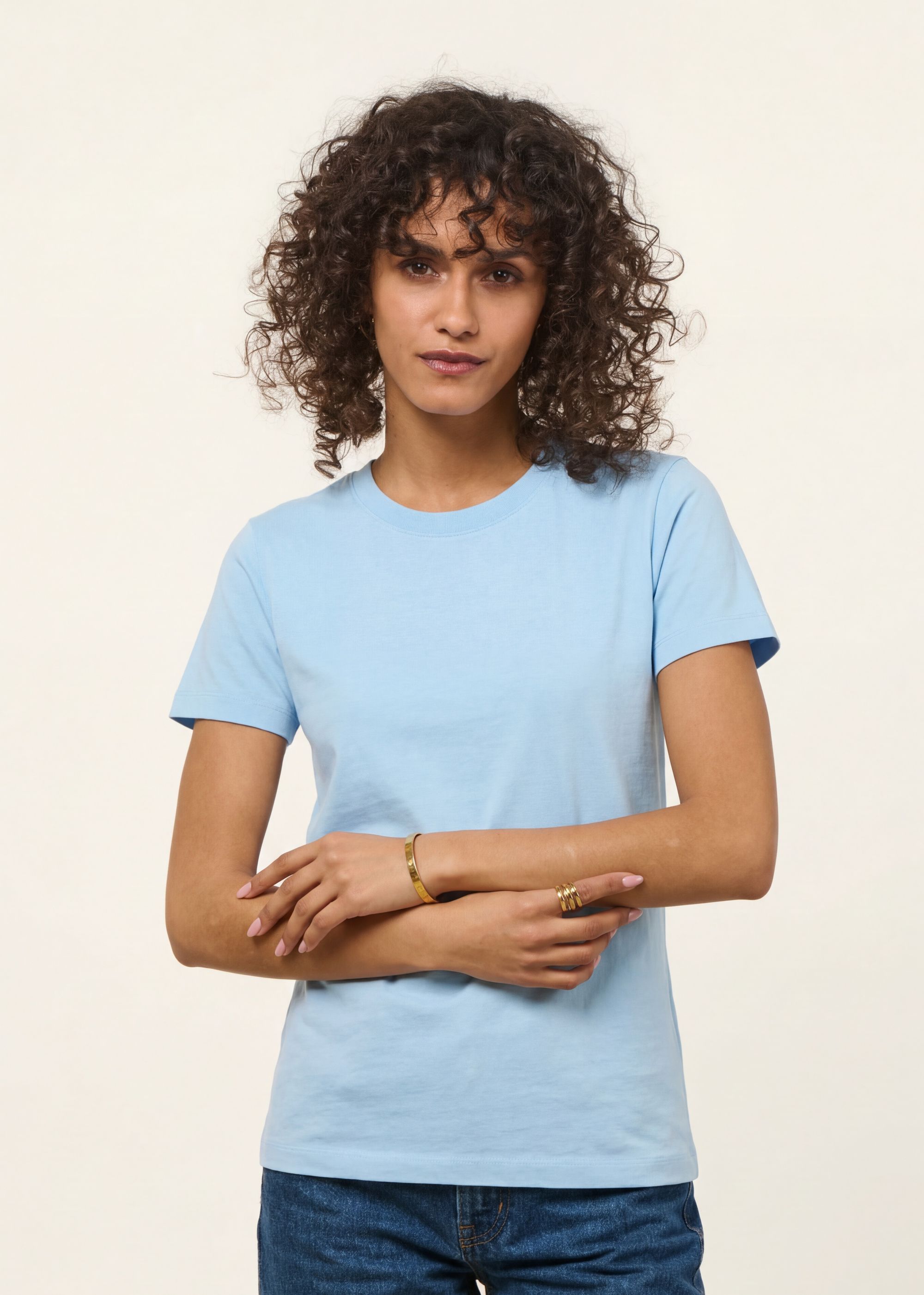 T-shirt en coton bio | bleu ciel, WeDressFair, photo 6