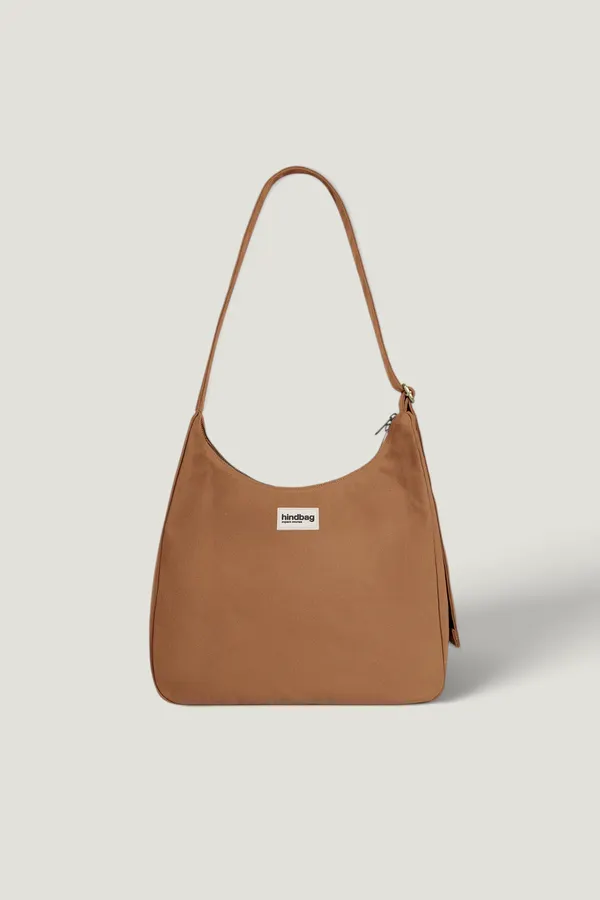 Sac bandoulière en coton biologique | cannelle "hobo claire - cannelle" - cannelle, Hindbag