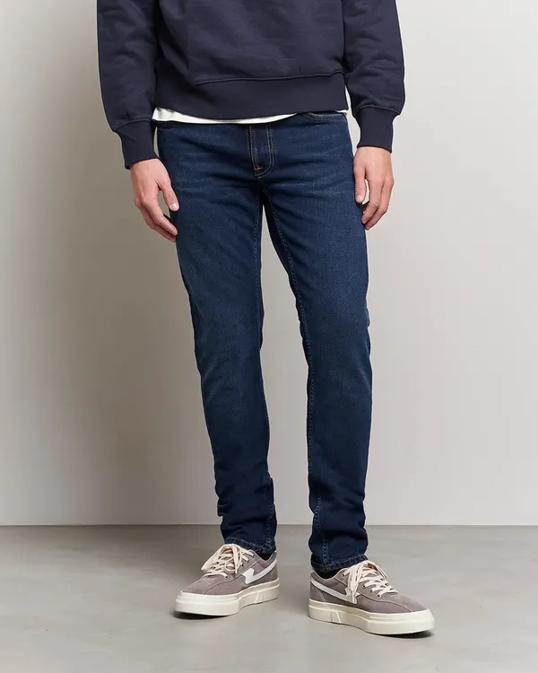 Jean slim en coton bio - bleu foncé "lean dean new ink", Nudie Jeans