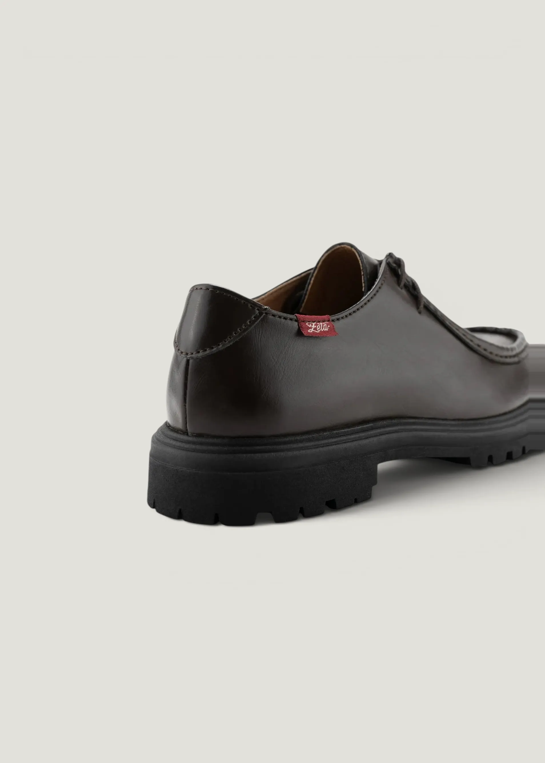 Derbies vegan en matières végétales et recyclées | marron "Soajo", Zèta Shoes, photo 4