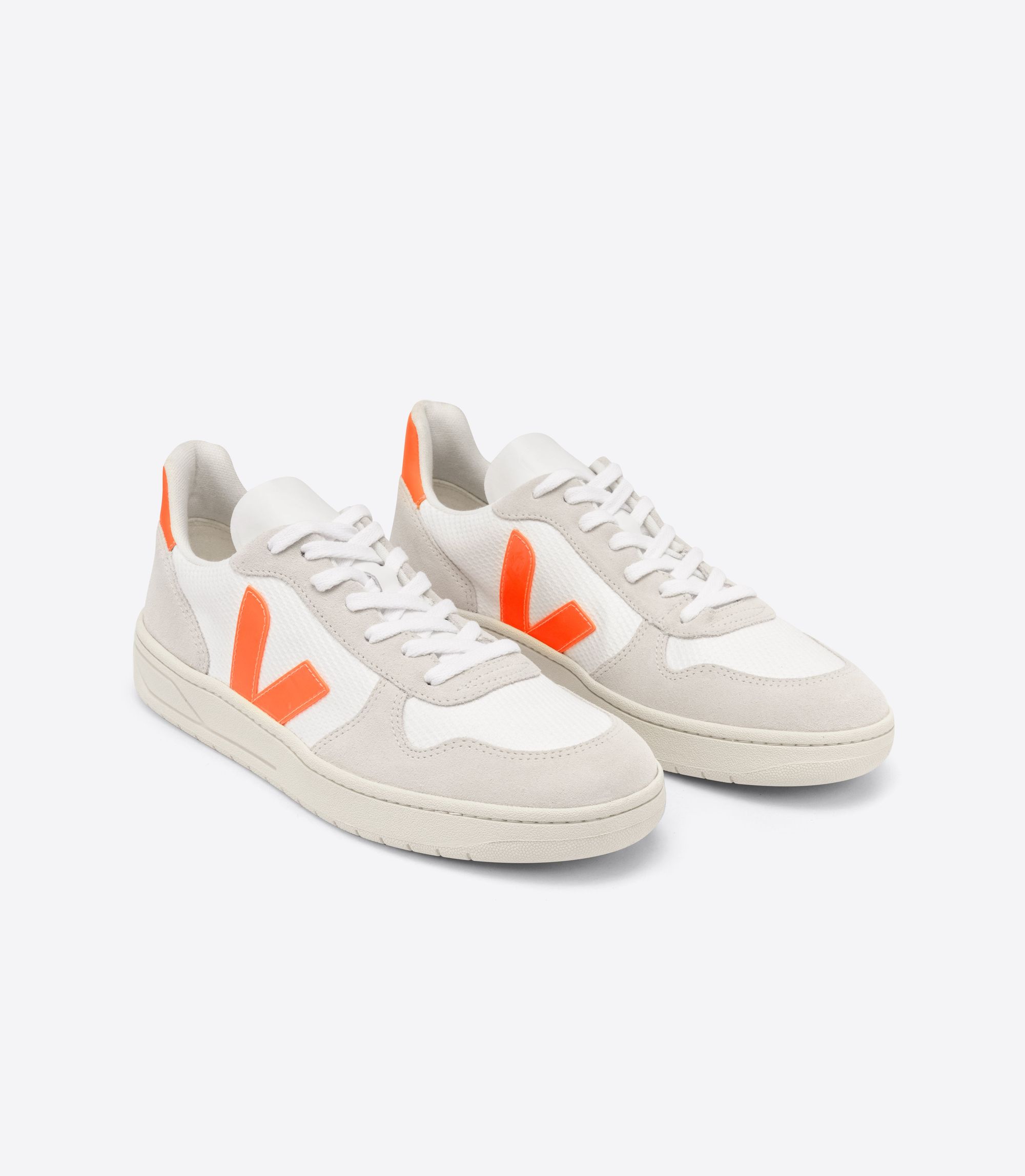 Baskets v-10 b-mesh white orange fluo, Veja, photo 2