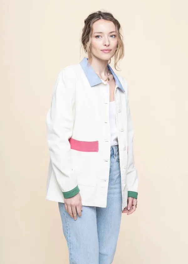 Veste en coton bio | écru "revivre - vanille", Graine