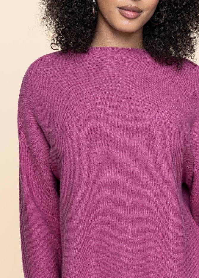 Pull ample en coton bio | rose 