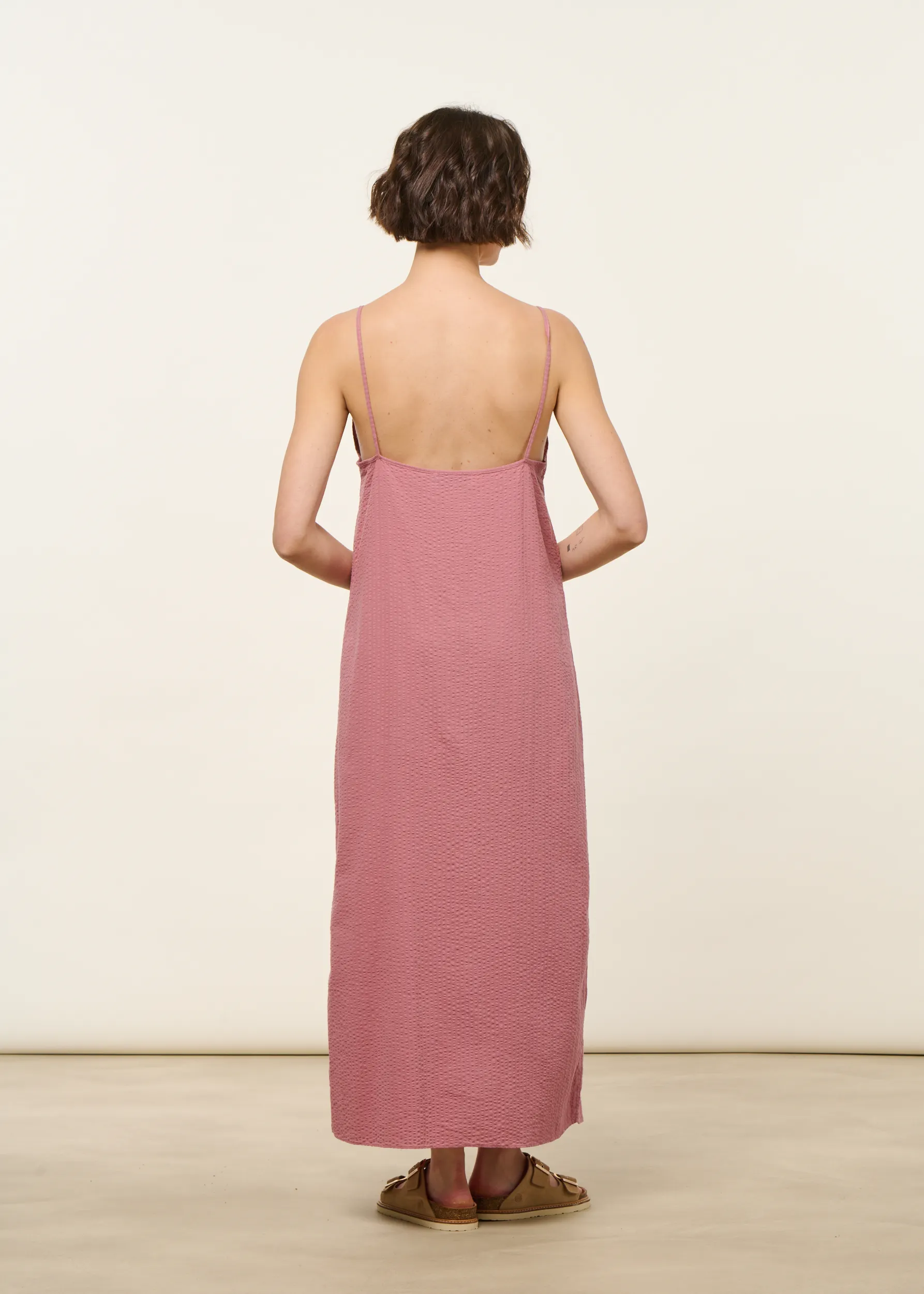 Robe longue en coton bio | rose "Easy dress organic cotton - pink stone", Rotholz, photo 4