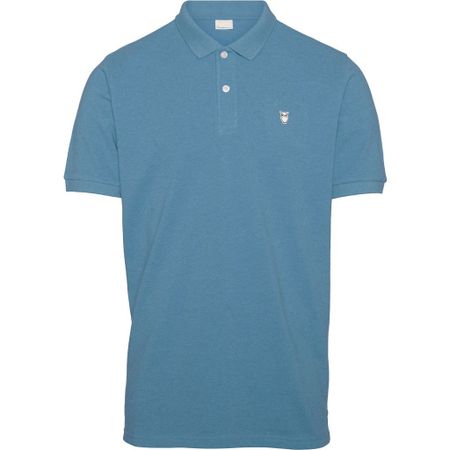 Polo bleu clair en coton bio - pique polo