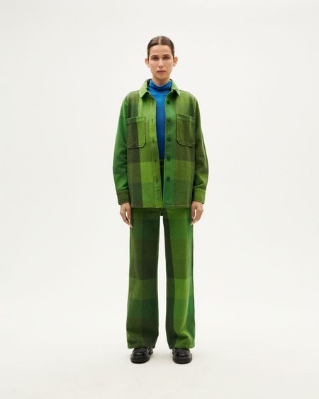 Overshirt aus Bio-Baumwolle | Grün "central blanket norita overshirt - multicolor", Thinking Mu, Foto 7