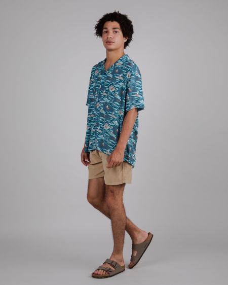 Chemisette en ecovero | multicolore "peanuts coast aloha shirt ocean blue", Brava Fabrics, photo 4