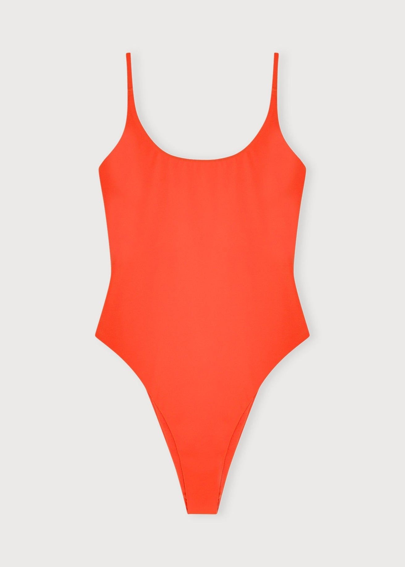 Maillot une pièce en matières recyclées | orange "swim open back one-piece - blood orange", Organic Basics, photo 5