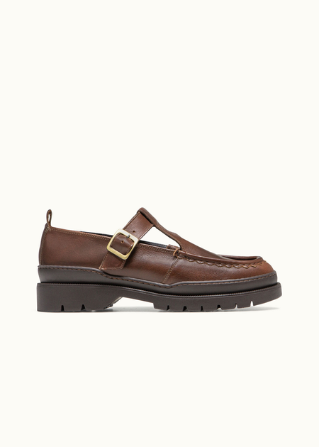 Derbies en cuir certifié | marron "rade oak a marron" - Kleman