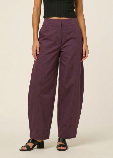 Pantalon ballon en coton bio | bordeaux "yauri - cherry lacquer - Jan'n June