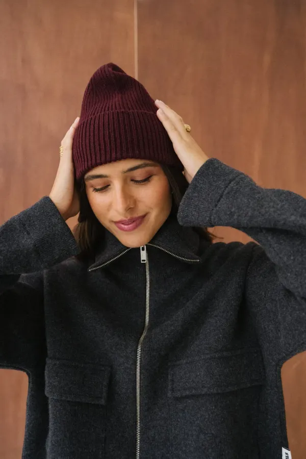 Veste en coton et laine bio | gris "cotton-wool knit jacket - steel melange", Armedangels