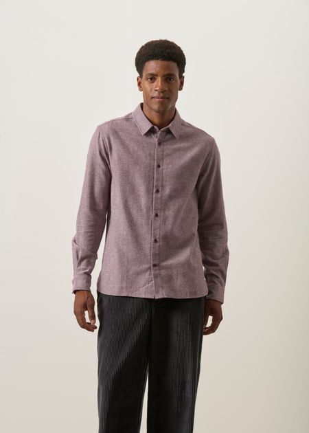 Chemise flannelle en coton bio | marron "flannel shirt - demitasse" - Knowledge Cotton Apparel