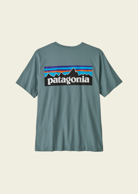 T-shirt en coton bio | bleu "M's p-6 logo t-shirt - blsg" - Patagonia