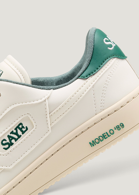 Basket barefoot vegan | beige et vert "M89 ground barefoot - pine - green", SAYE, photo 4