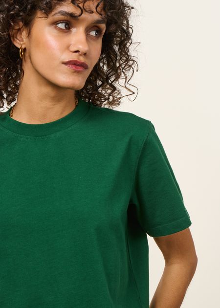 T-shirt boxy en coton bio | vert forêt - WeDressFair