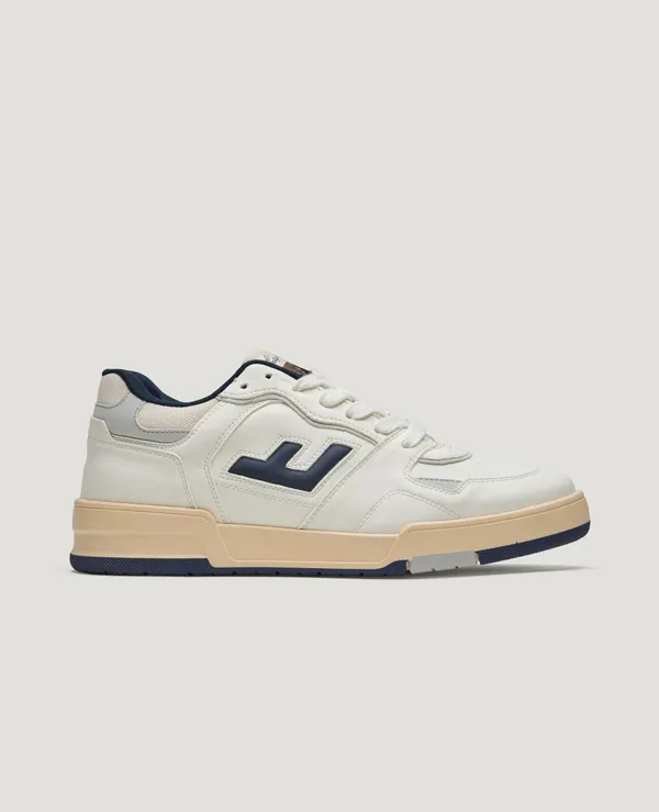 Baskets vegan en recyclé | blanc et marine "leonardo 02 navy", Flamingos Life