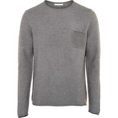 Pull avec poche gris en coton bio