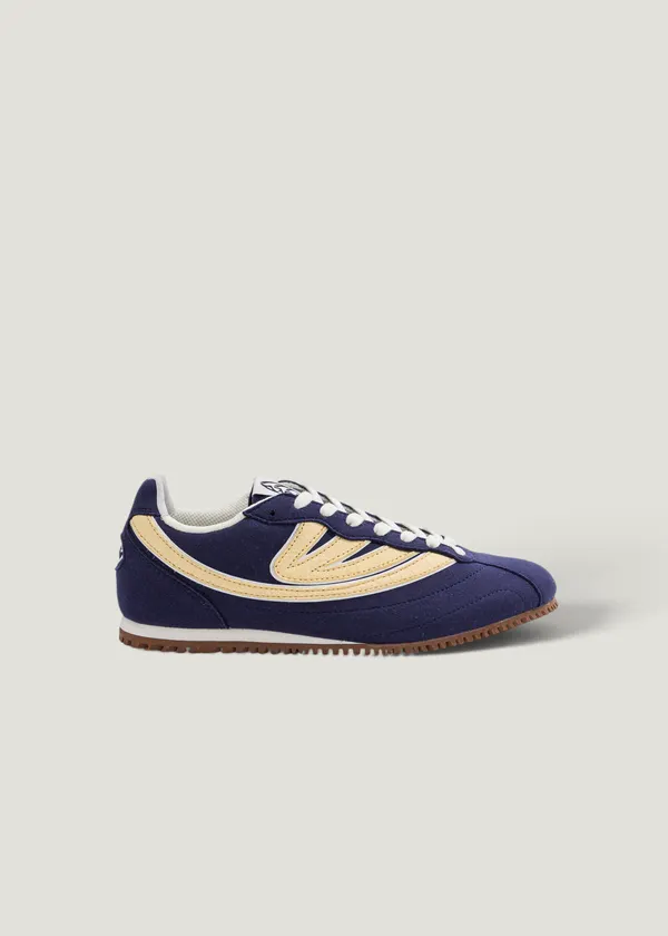 Baskets vegan | bleu et jaune "Rise - navy & yellow", Moea