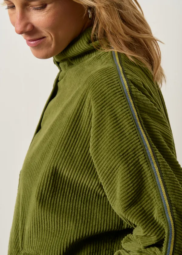 Veste velours en coton bio | vert kaki "fidèle", Graine