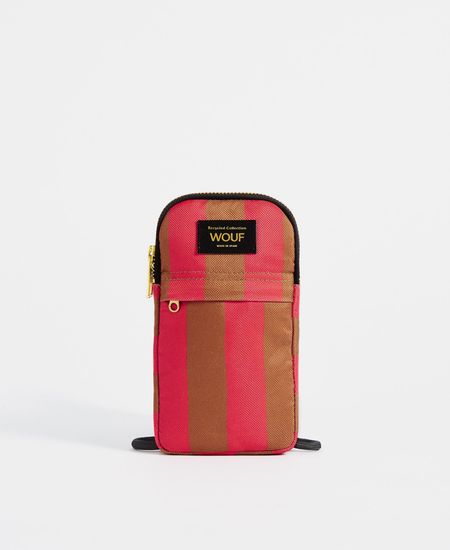 Pochette téléphone en matières recyclées | rayé "pat crossbody phone bag"