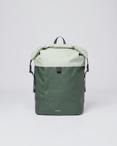 Sac à dos imperméable en matière recyclée | bicolore "konrad multi green"