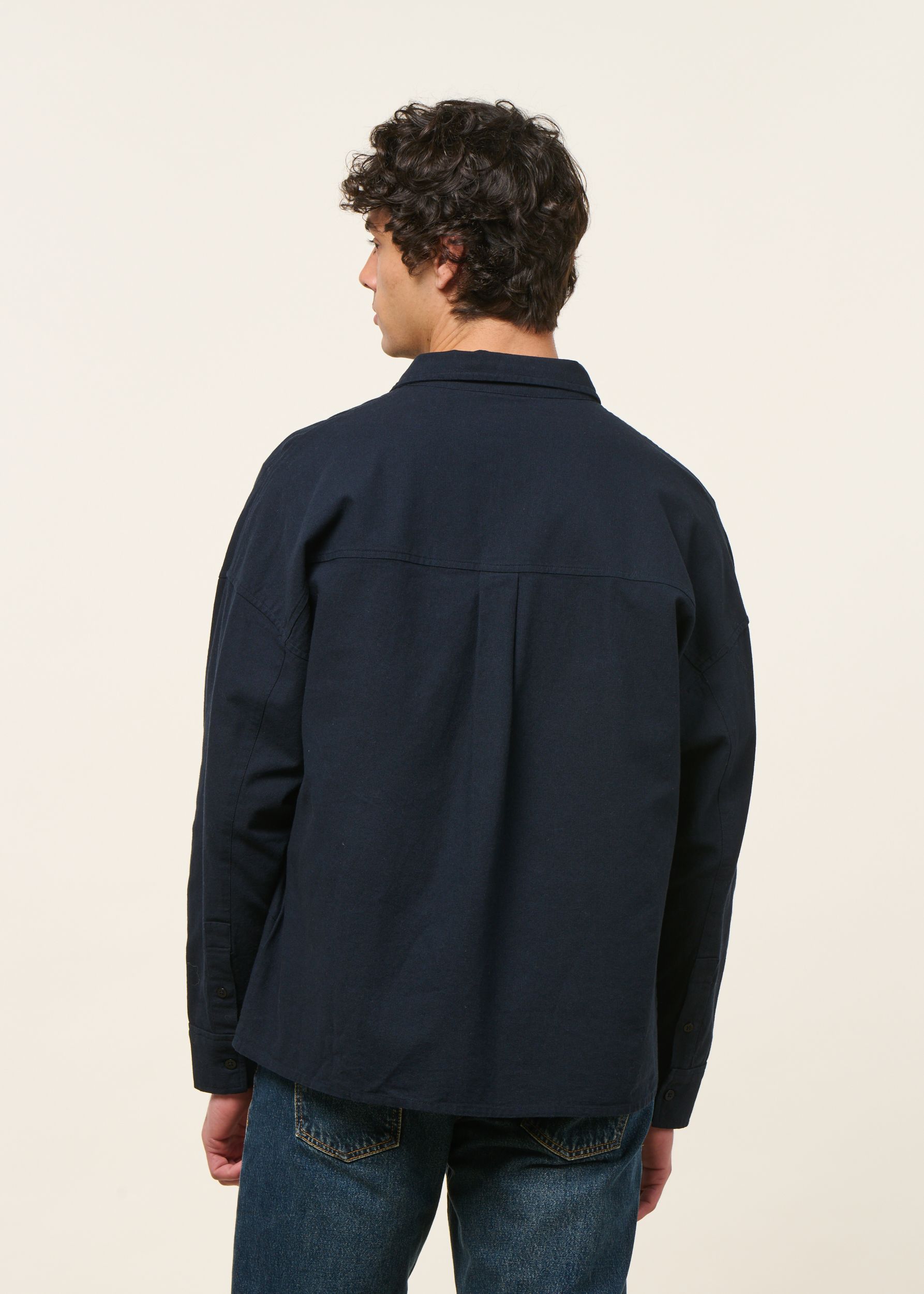 Hemd aus Bio-Baumwolle | Marineblau "navy jim shirt - blue", Thinking Mu, Foto 4