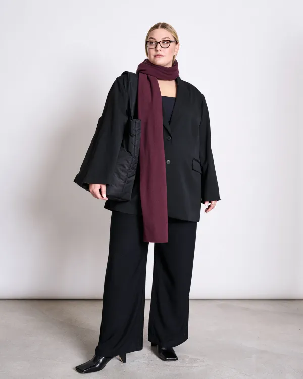 Schal aus recycelter Baumwolle | Bordeaux "ross - cherry lacquer", Jan'n June