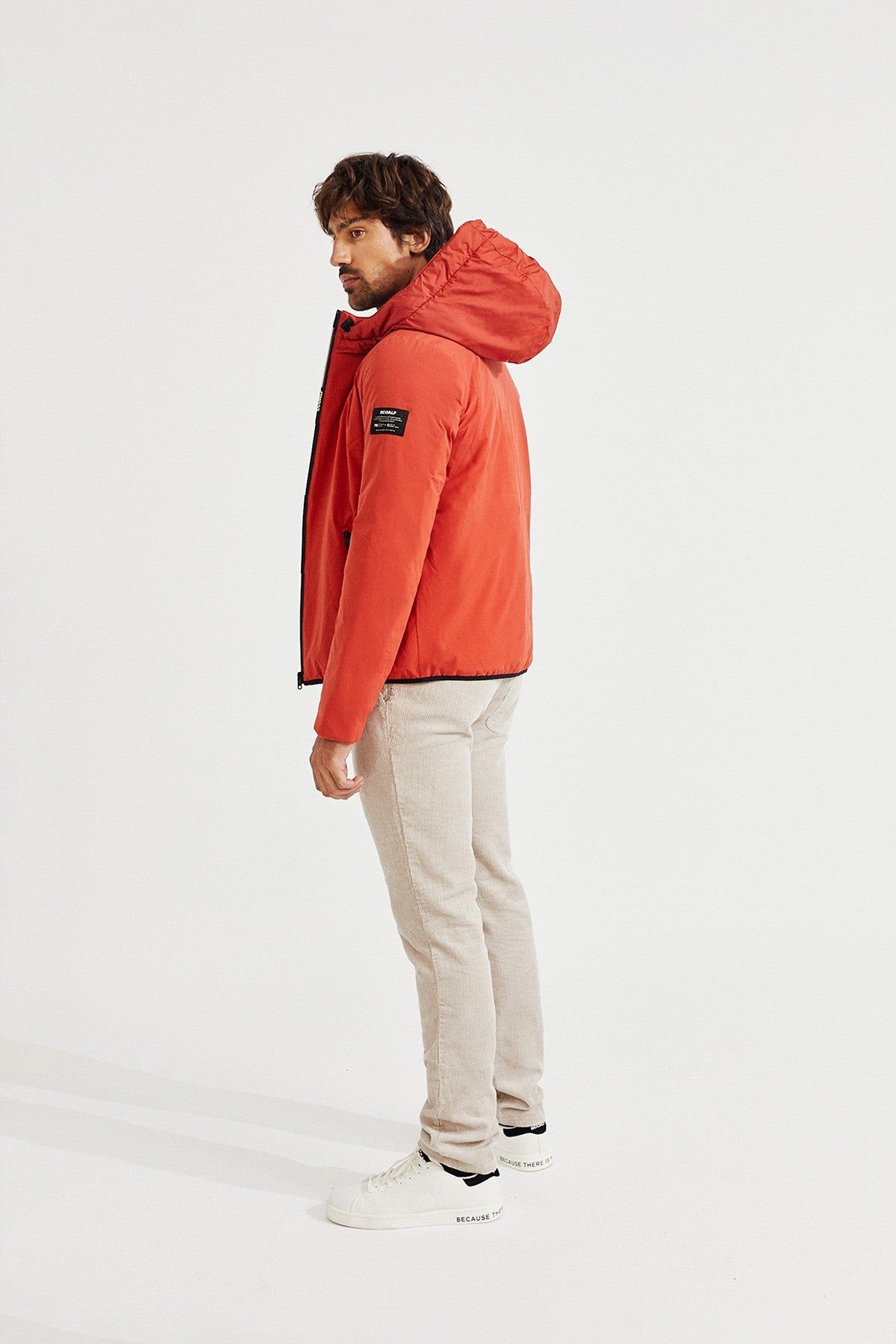 Veste imperméable orange - berna sweat tech jacket, Ecoalf, photo 3