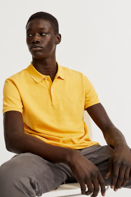 Polo slim piqué moutarde en coton bio - ted slim, Ecoalf, photo 5