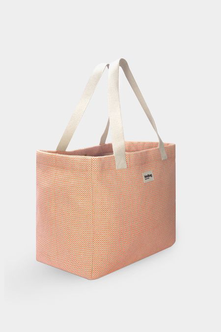 Sac cabas en coton bio | tressage corail "claude - tressage corail" - Hindbag