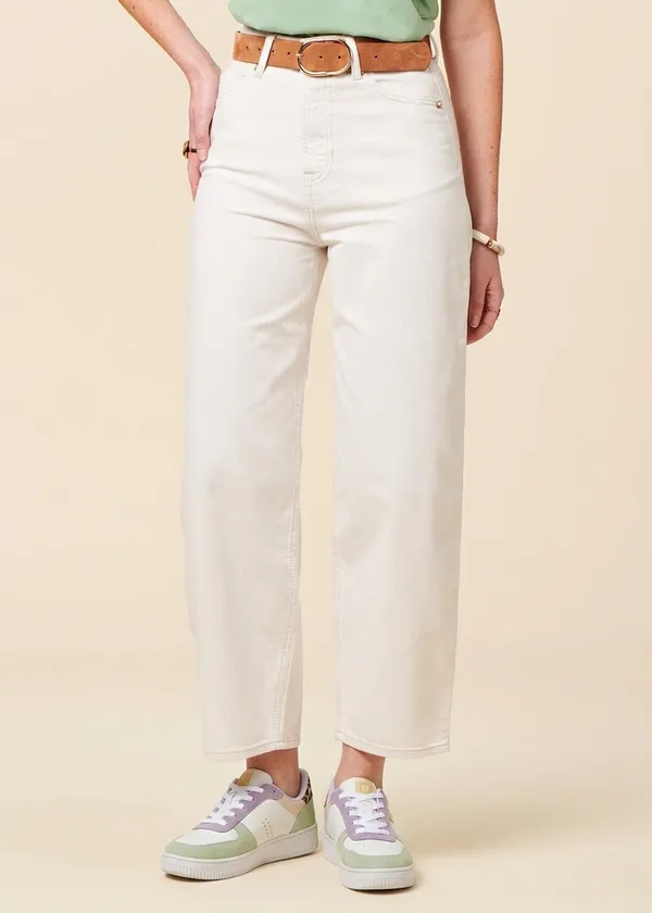 Jean ballon en coton bio | écru "leila - amsterdam undyed", Kings of Indigo