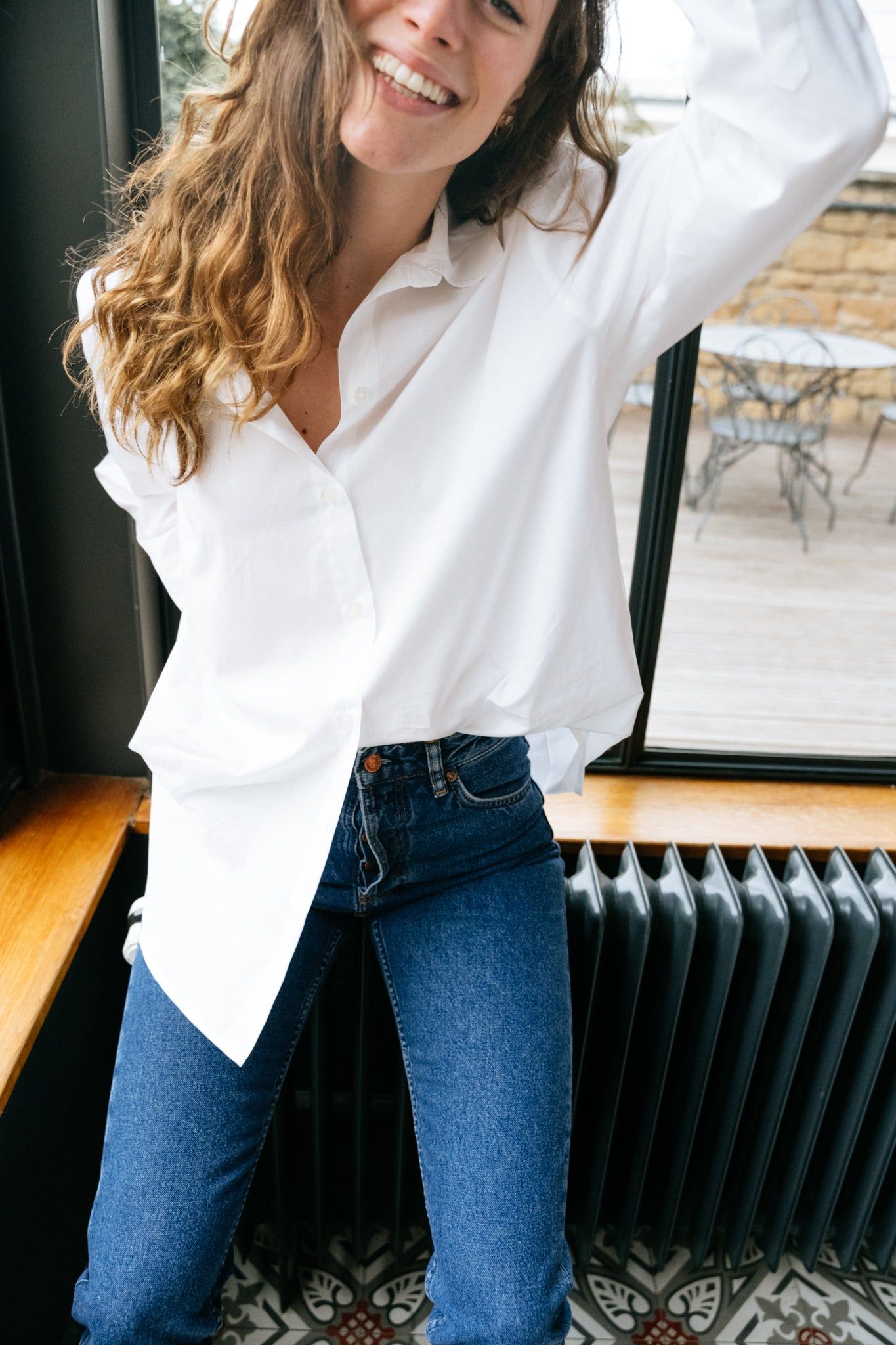 Chemise oversize en coton bio | blanc "haley shirt white", Samsoe Samsoe, photo 4