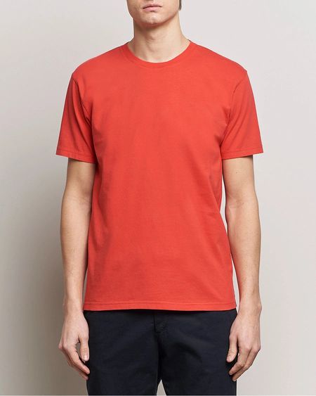 T-shirt en coton bio | rouge "red tangerine"
