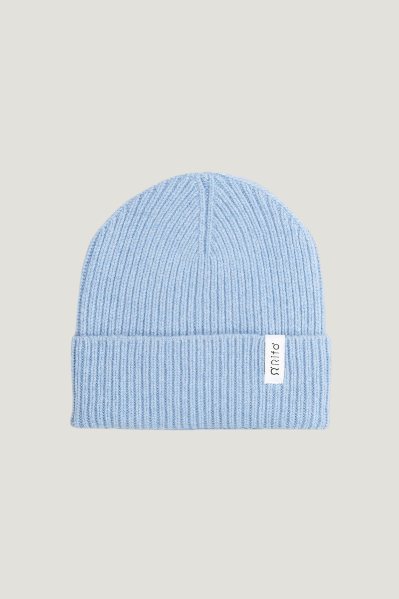 Bonnet en cachemire recyclé | bleu "marcello azzurro polevere", Rifò, photo 1
