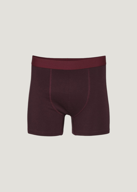 Boxer uni en coton bio | bordeaux "oxblood red", Colorful Standard