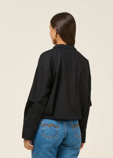 Veste en coton bio | noir "papilio - black" - Jan'n June