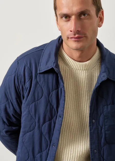 Veste en coton biologique | bleu "daily quilted shirt jkt - nena", Patagonia, photo 2