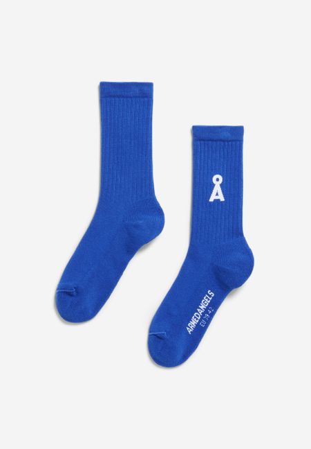 Chaussettes en coton biologique | bleu "saamus bold - dynamo blue"
