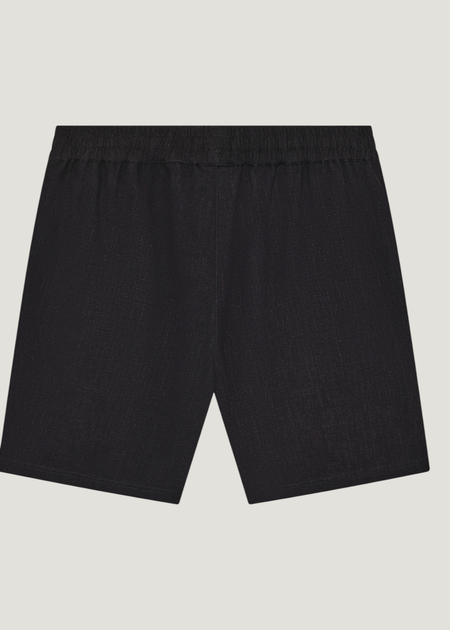 Short en ecovero et lin | noir "Posey linen-mix shorts black jet", Knowledge Cotton Apparel, photo 3