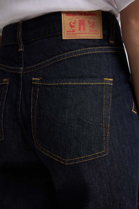 Jean droit léger en coton bio | brut "Inoe - cotton flex 9.5oz rinse", Kings of Indigo, photo 2