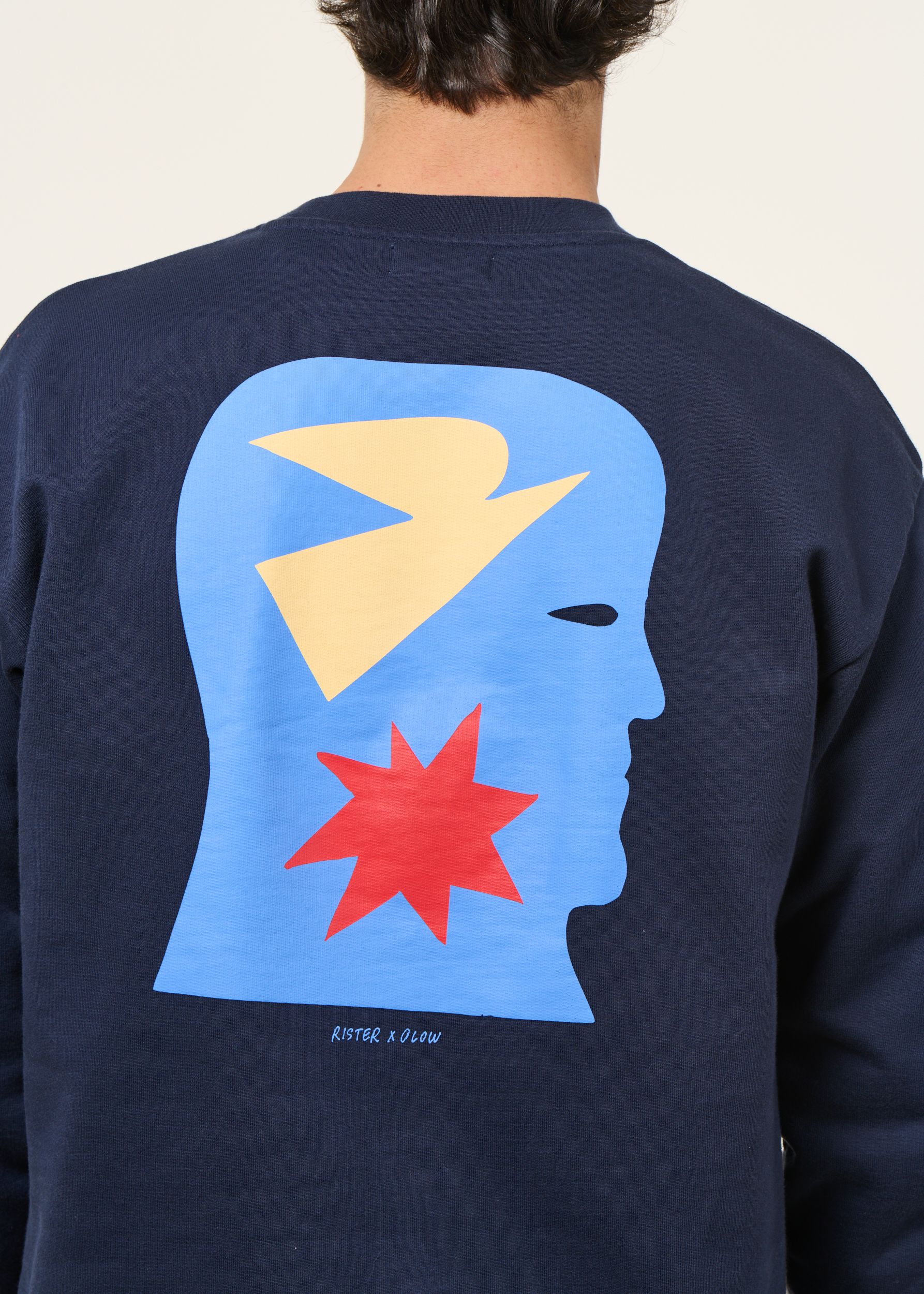 Sweat en coton bio | bleu "free mind bleu dusk", Olow, photo 2
