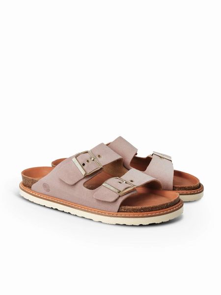 Sandales en cuir suède certifié | rose "hawaii velour rose" - Genuins