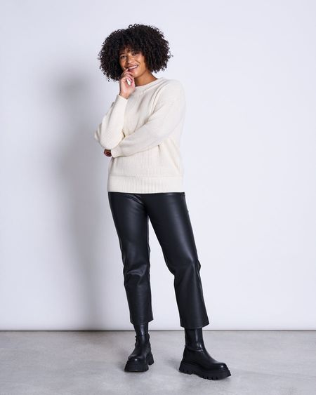 Schwarze beschichtete vegane Hose aus Bio-Baumwolle - the vegan coated black, Jan'n June, Foto 3